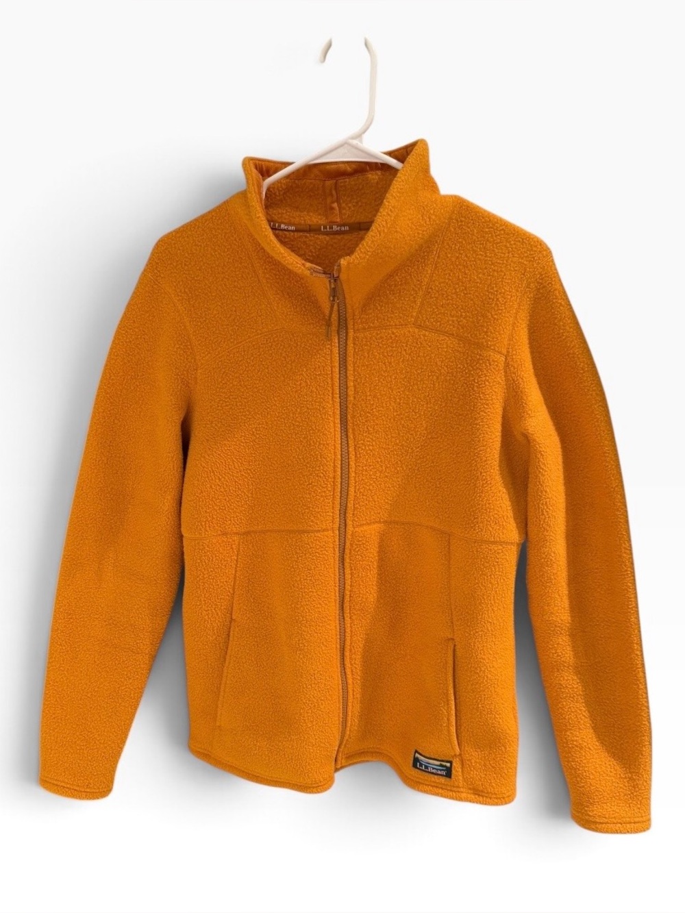 L.L.Bean Women's M Regular yellow/orange Full Zip Jacket Outdoor